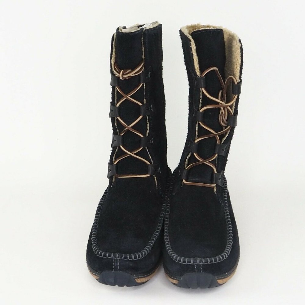 Timberland Fauna Lace BT 10.5in Women's Boots Shoes Black Winter Suede - Picture 4 of 11